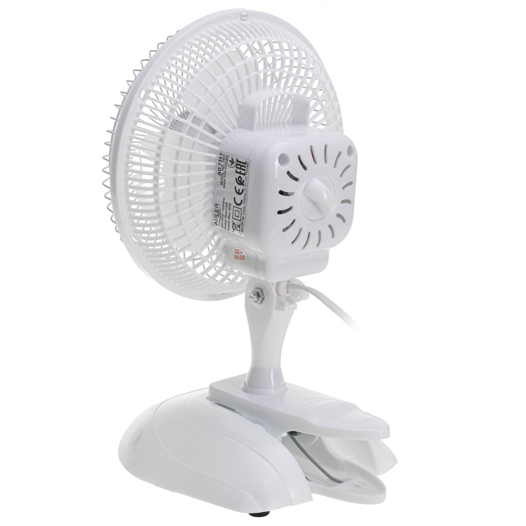 Ventilator de birou Adler, cu clema și bază, diametru 15 cm, putere max. 30W, AD7317