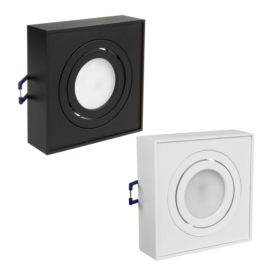 Corp de iluminat Maclean spot, pentru surse de lumină MR16 / GU10, alb, 94x94x32mm, pătrat, alu, MCE464 W