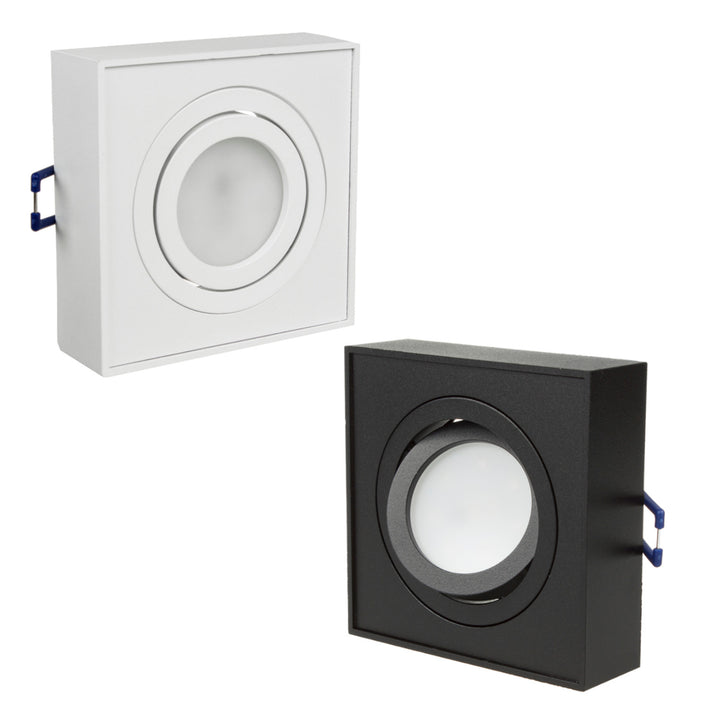 Corp de iluminat Maclean spot, pentru surse de lumină MR16 / GU10, alb, 94x94x32mm, pătrat, alu, MCE464 W
