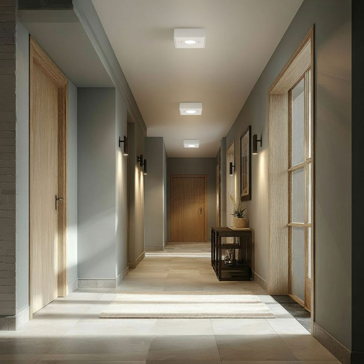 Corp de iluminat Maclean spot, pentru surse de lumină MR16 / GU10, alb, 94x94x32mm, pătrat, alu, MCE464 W