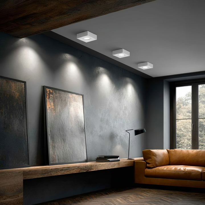 Corp de iluminat Maclean spot, pentru surse de lumină MR16 / GU10, alb, 94x94x32mm, pătrat, alu, MCE464 W