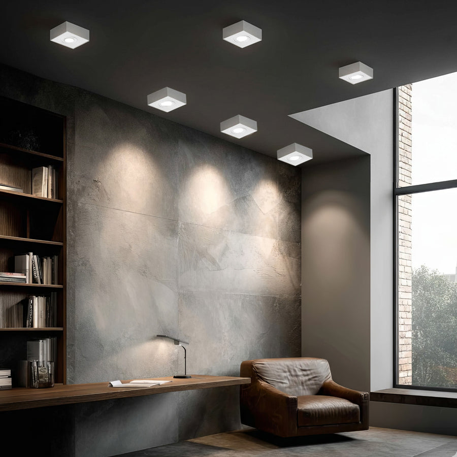 Corp de iluminat Maclean spot, pentru surse de lumină MR16 / GU10, alb, 94x94x32mm, pătrat, alu, MCE464 W