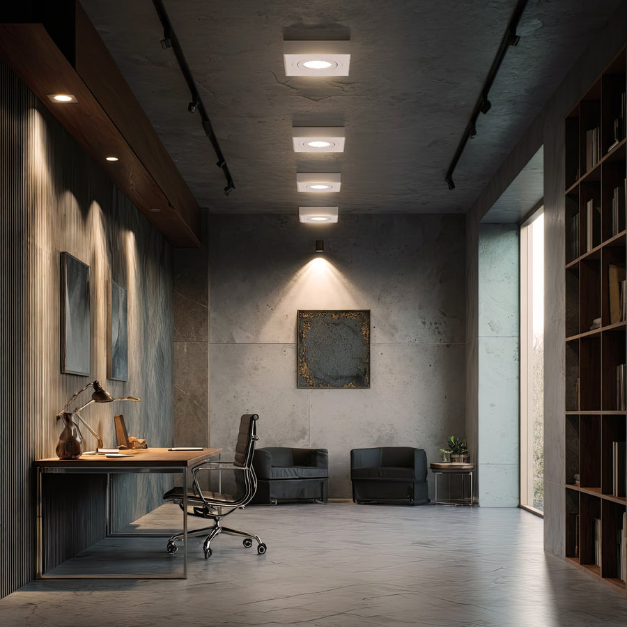 Corp de iluminat Maclean spot, pentru surse de lumină MR16 / GU10, alb, 94x94x32mm, pătrat, alu, MCE464 W