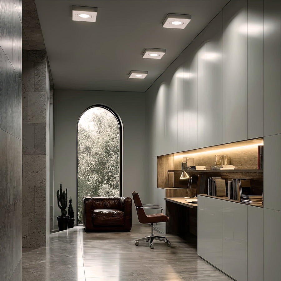 Corp de iluminat Maclean spot, pentru surse de lumină MR16 / GU10, alb, 94x94x32mm, pătrat, alu, MCE464 W