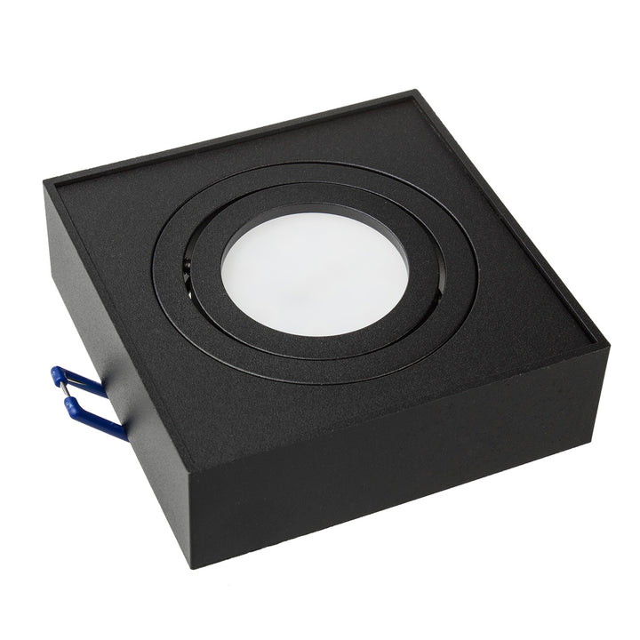 Corp de iluminat Maclean spot, pentru surse de lumină MR16 / GU10, negru, 94x94x32mm, pătrat, alu, MCE464 B