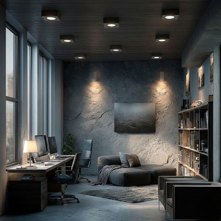 Corp de iluminat Maclean spot, pentru surse de lumină MR16 / GU10, negru, 94x94x32mm, pătrat, alu, MCE464 B