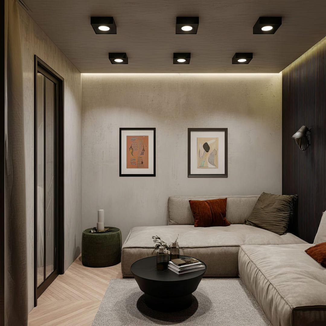 Corp de iluminat Maclean spot, pentru surse de lumină MR16 / GU10, negru, 94x94x32mm, pătrat, alu, MCE464 B