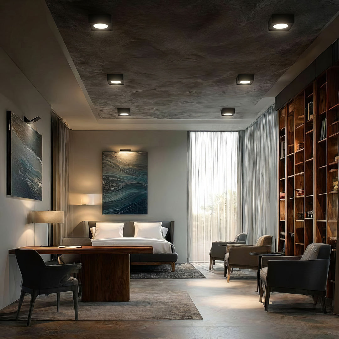 Corp de iluminat Maclean spot, pentru surse de lumină MR16 / GU10, negru, 94x94x32mm, pătrat, alu, MCE464 B