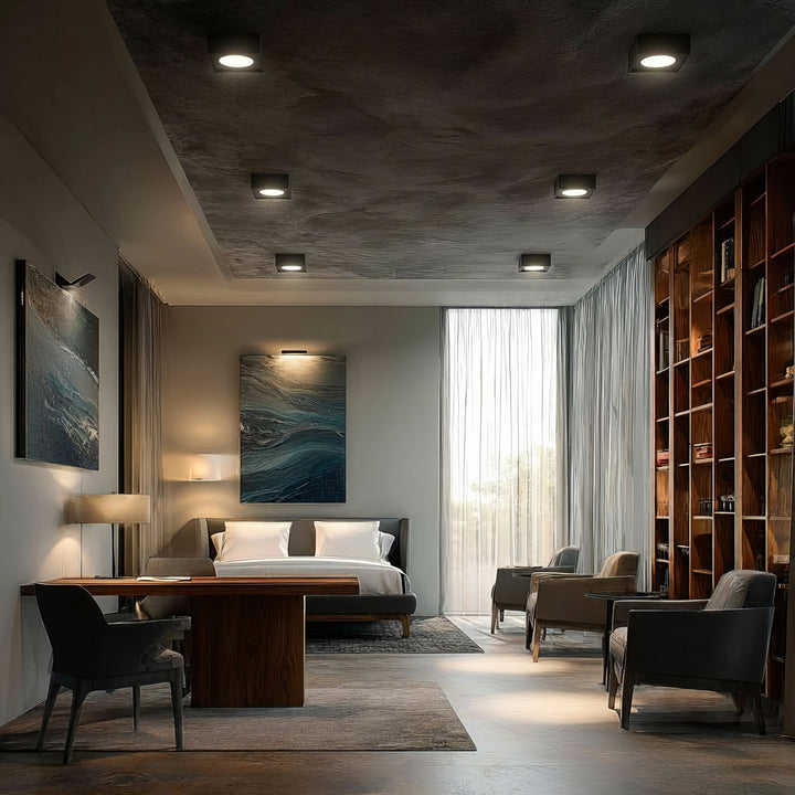 Corp de iluminat Maclean spot, pentru surse de lumină MR16 / GU10, negru, 94x94x32mm, pătrat, alu, MCE464 B