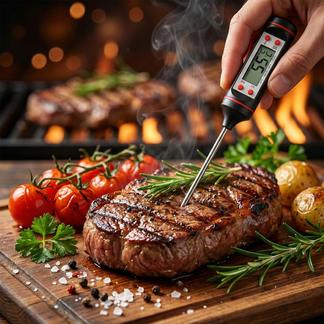 Termometru / sondă pentru alimente, GreenBlue, lungimea sondei 15 cm, interval de temperatură -50 grade C până la +300 grade C, precizie 0,1 grade C, GB178