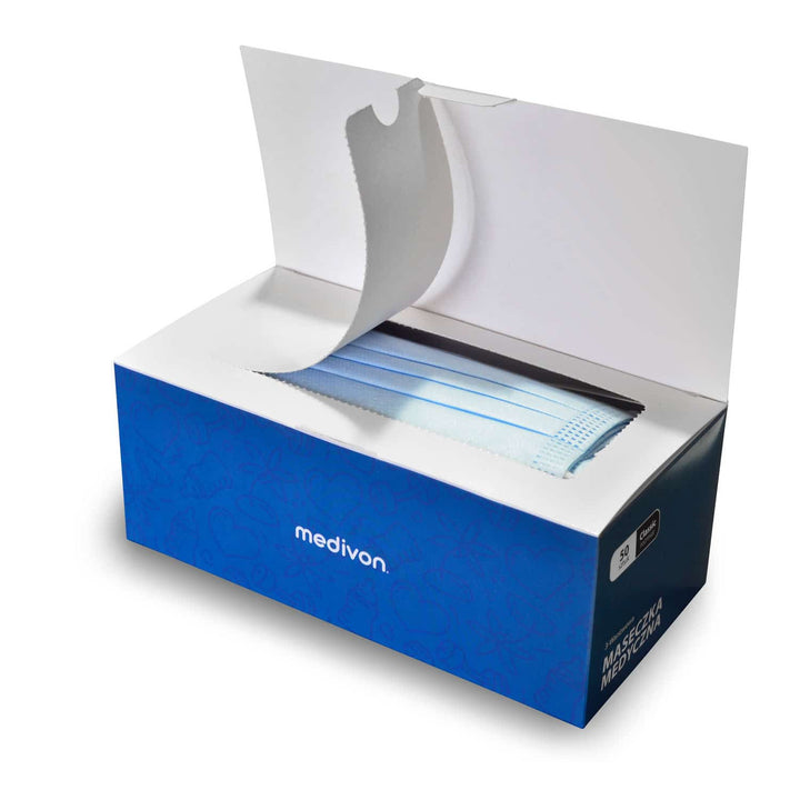 Medivon MDV-4420 tip II mască medicală chirurgicală antivirală, 3 straturi, 50 buc