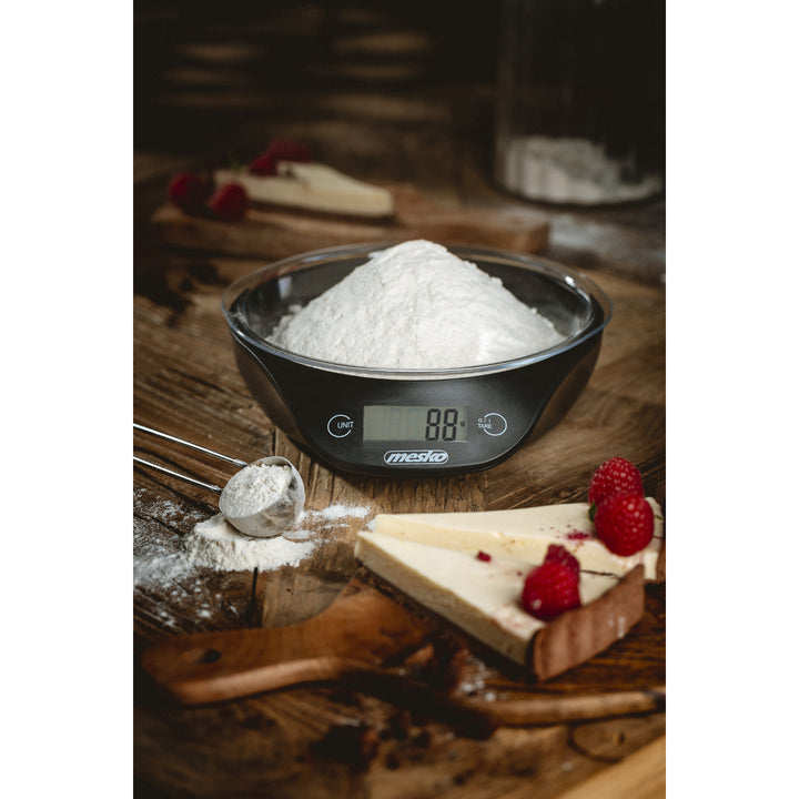 Cântar de bucătărie Mesko MS 3164 cu bol cu o capacitate maximă de încărcare de 5 kg