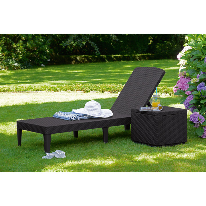 Șezlong de grădină Jaipur Sun Lounger cu spătar reglabil