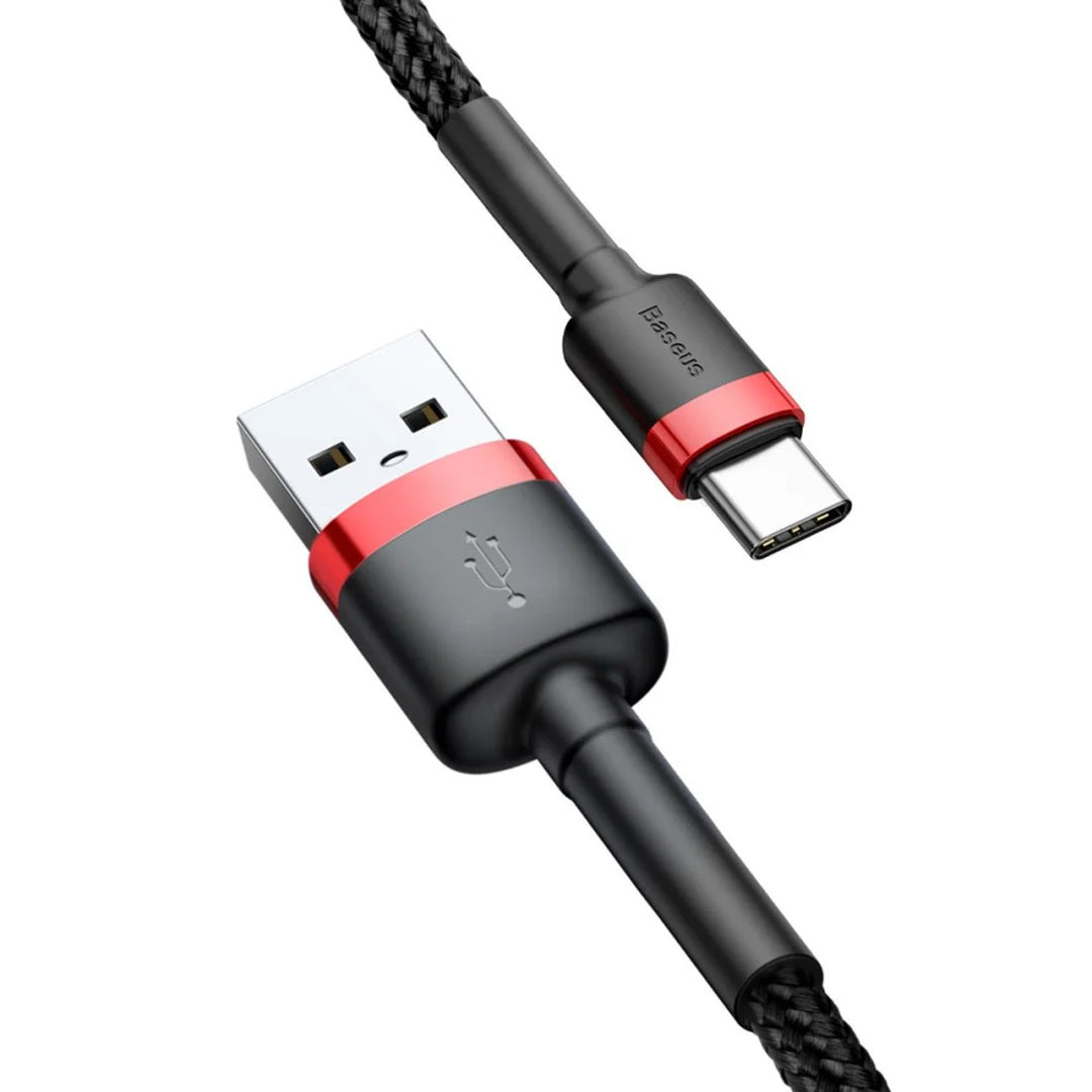 Conector USB A - Conector USB-C CATKLF-B91 Cablu Baseus roșu+negru de 1m