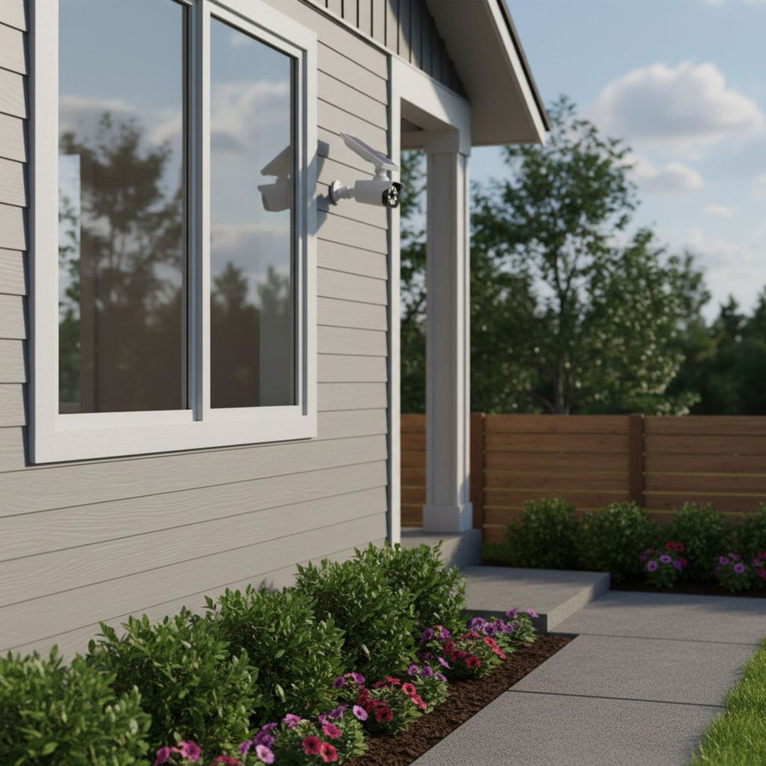 Camera falsa de supraveghere SOL1800S, cu panou solar, baterie reincarcabila, senzor de miscare