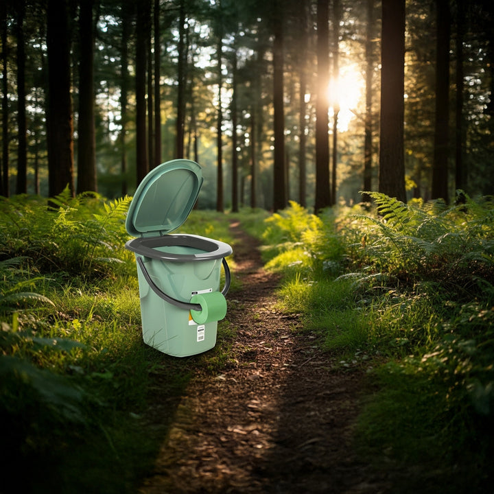 Toaletă turistică GreenBlue GB320BB verde-gri, 19 l