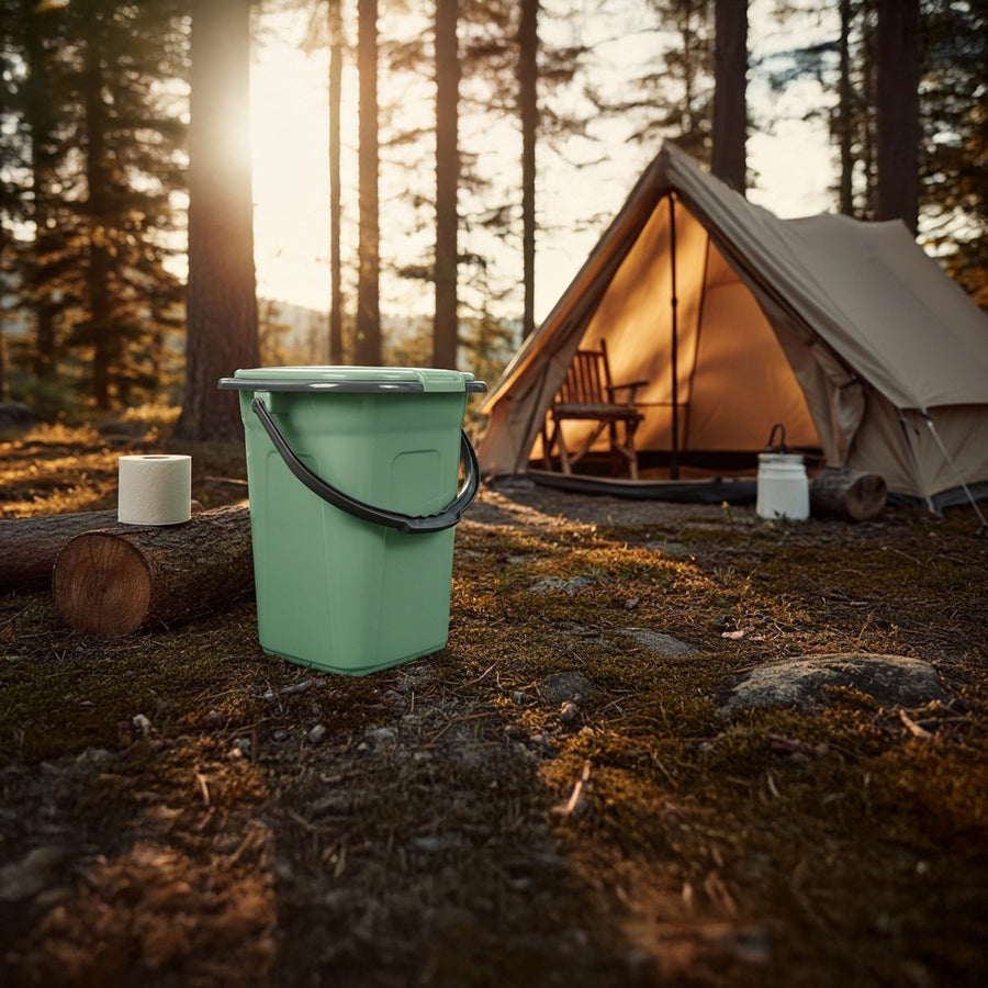 Toaletă turistică GreenBlue GB320BB verde-gri, 19 l
