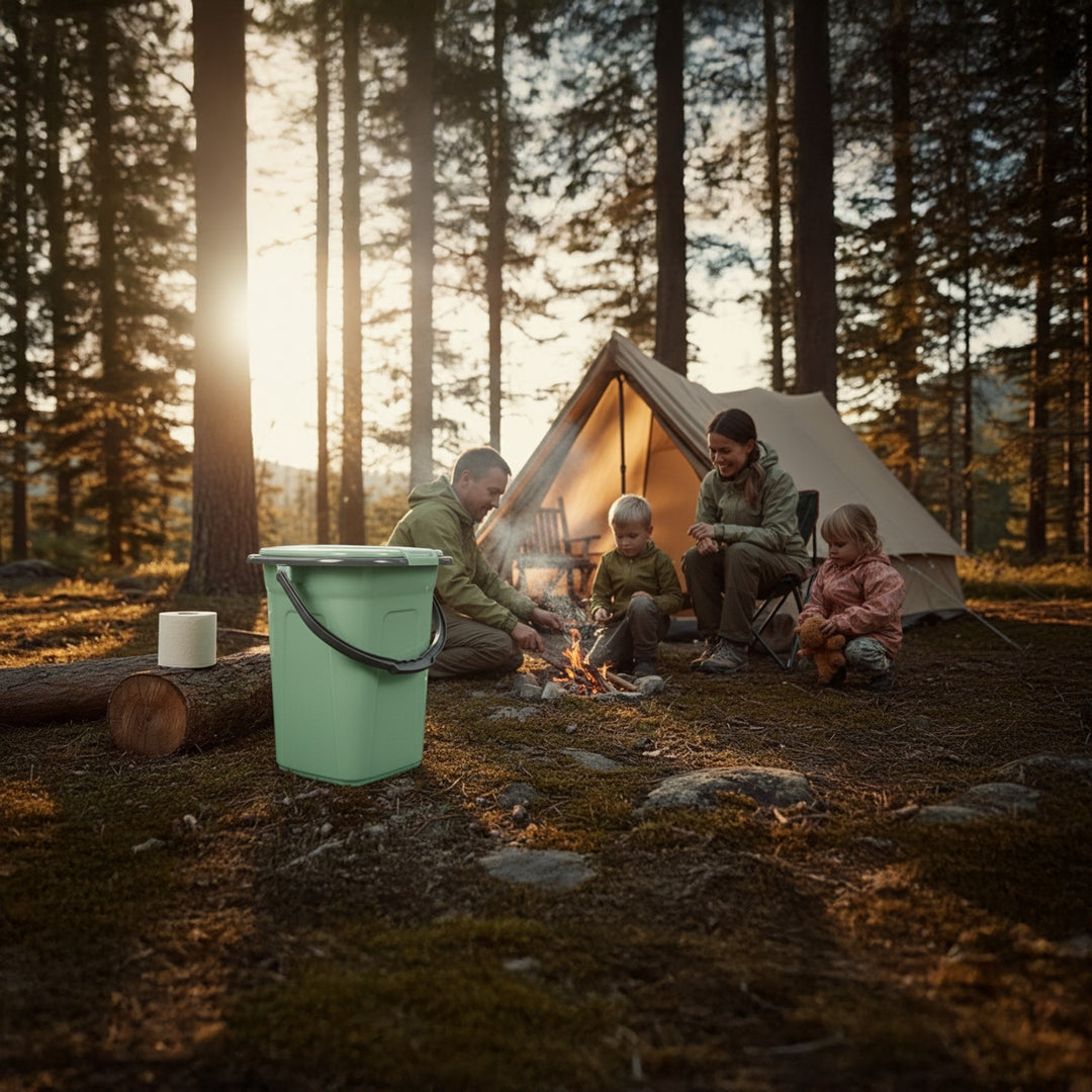 Toaletă turistică GreenBlue GB320BB verde-gri, 19 l