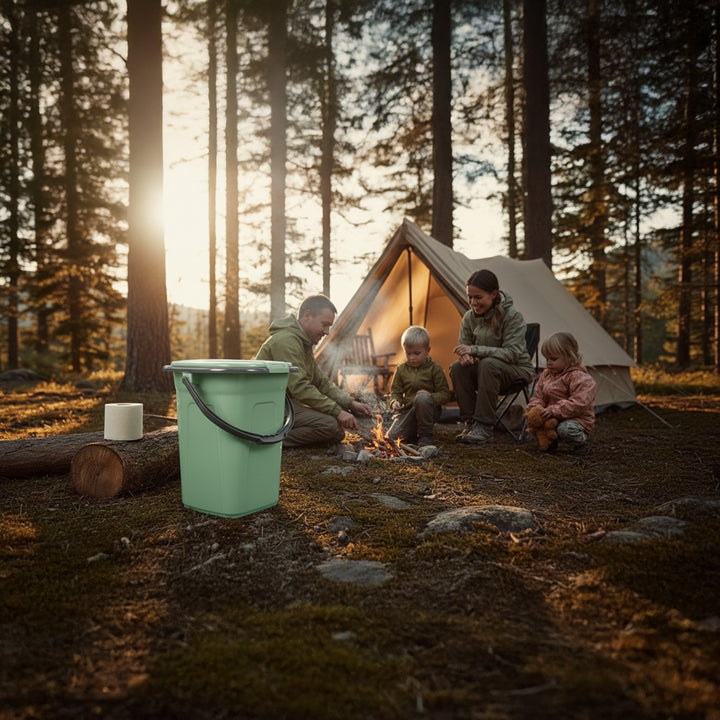 Toaletă turistică GreenBlue GB320BB verde-gri, 19 l