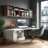 Organizator birou cu 2 rafturi, Ergo Office ER-442, alb