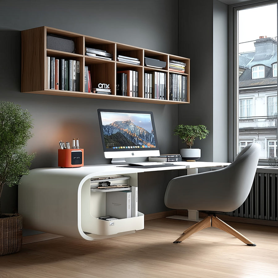 Organizator birou cu 2 rafturi, Ergo Office ER-442, alb