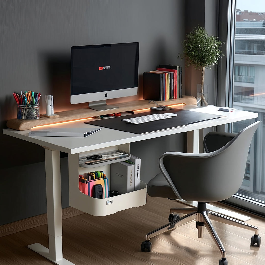 Organizator birou cu 2 rafturi, Ergo Office ER-442, alb