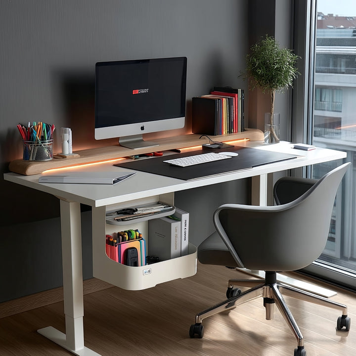 Organizator birou cu 2 rafturi, Ergo Office ER-442, alb