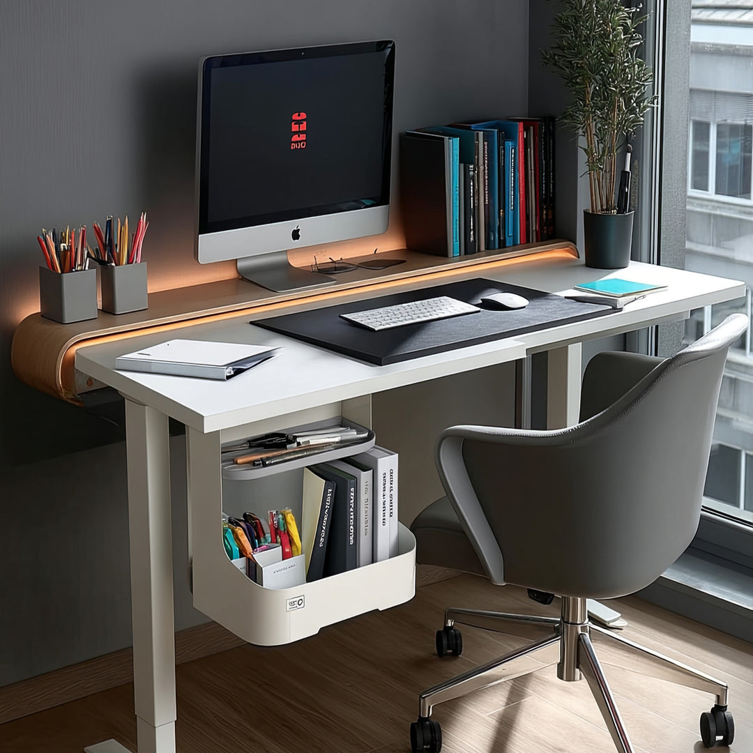 Organizator birou cu 2 rafturi, Ergo Office ER-442, alb