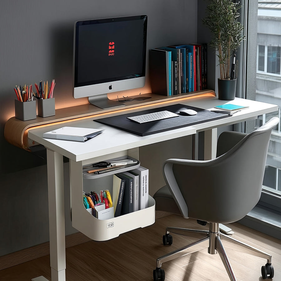 Organizator birou cu 2 rafturi, Ergo Office ER-442, alb