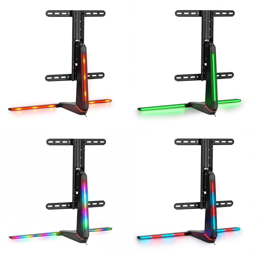 Suport pentru monitor de gaming NanoRS, reglabil pe înălțime, RGB LED, 32-55", max VESA 400x400, max. 40kg, RS167