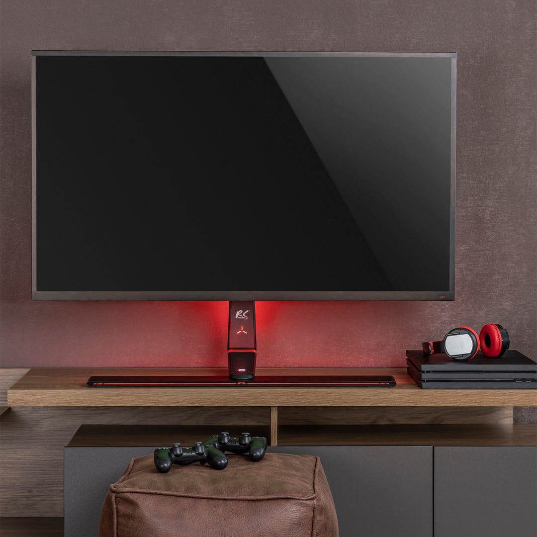 Suport pentru monitor de gaming NanoRS, reglabil pe înălțime, RGB LED, 32-55", max VESA 400x400, max. 40kg, RS167