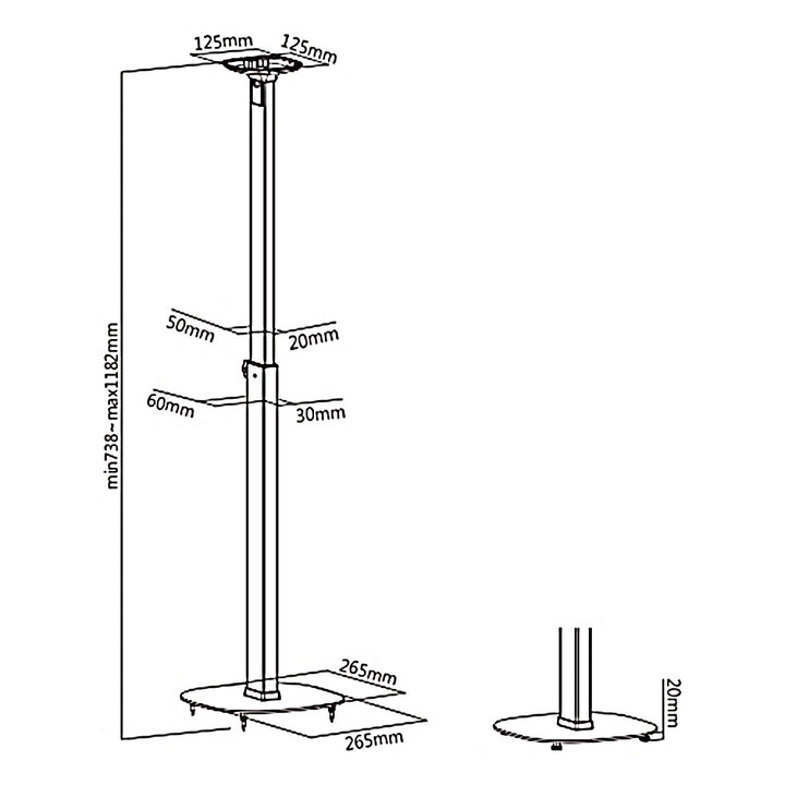 Suport de podea pentru difuzoare Maclean, Sonos® One,Sonos® One SL, max. 10 kg, MC-940