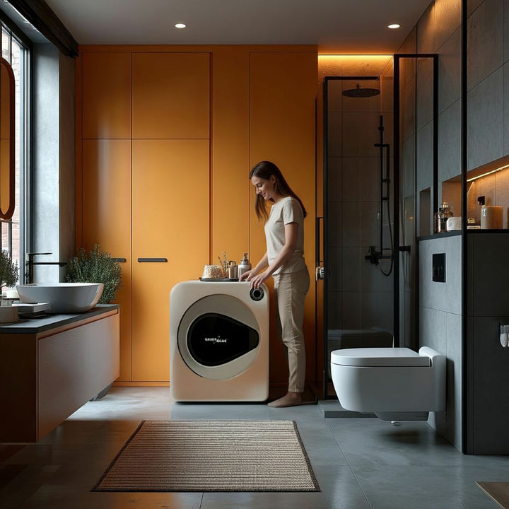 Uscător de rufe electric GreenBlue, cu tambur, încărcătură de 3 kg, GB405