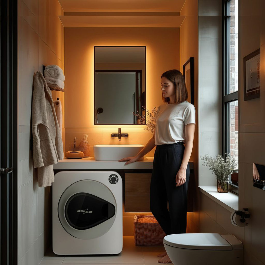 Uscător de rufe electric GreenBlue, cu tambur, încărcătură de 3 kg, GB405