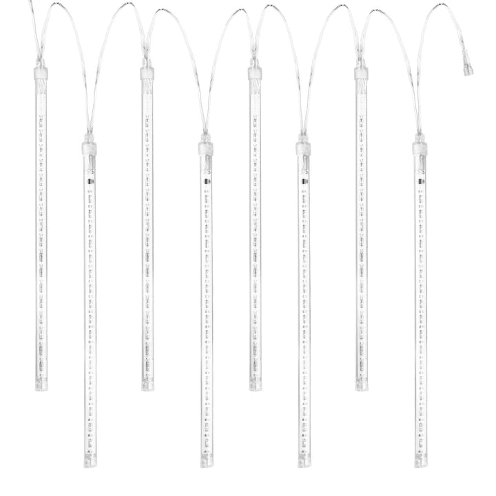 Maclean MCE411 Solar Led Lights 2.4m, 144 de LED-uri, modul LED, baterie Li 800mAh, căderea ghețurilor