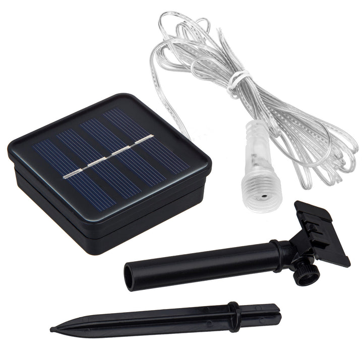 Maclean MCE411 Solar Led Lights 2.4m, 144 de LED-uri, modul LED, baterie Li 800mAh, căderea ghețurilor