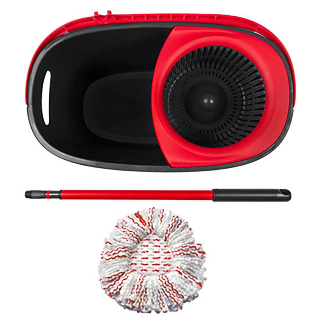 Set de mop rotativ cu mâner și găleată Vileda Turbo Deep Clean