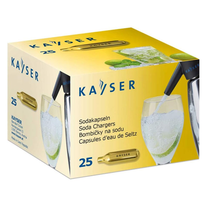 Cartușe Kayser CO2, pentru Quick Soda Maker, 7.5G, 25 bucăți