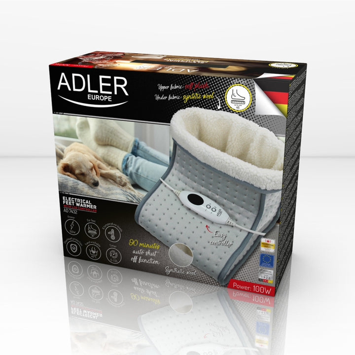 Încălzitor de picioare electric cu telecomandă LCD Adler AD 7432