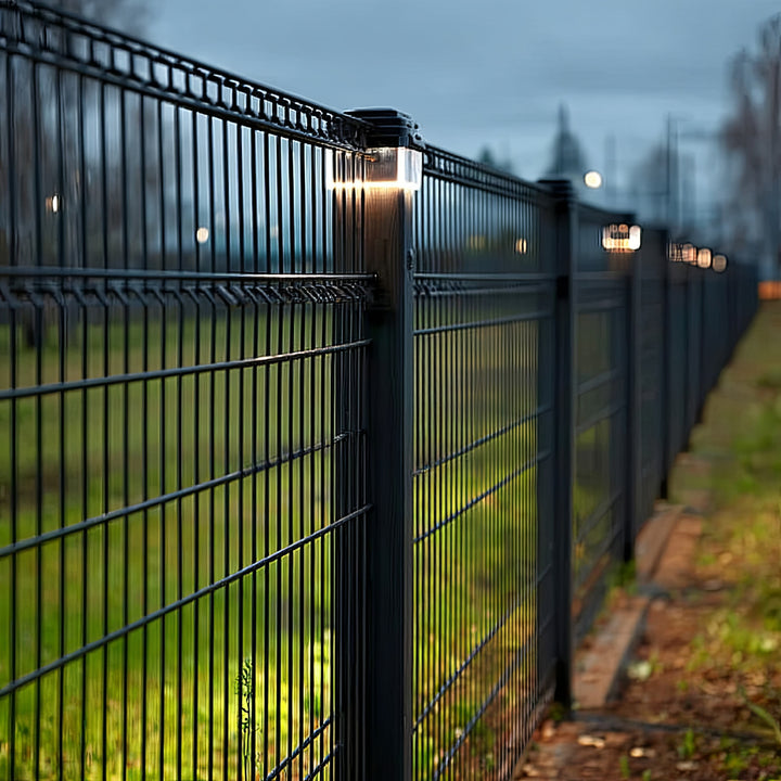 Lampa solara pentru gard, LED, 10 x 10 x 6.3 cm, GB128, negru-transparent