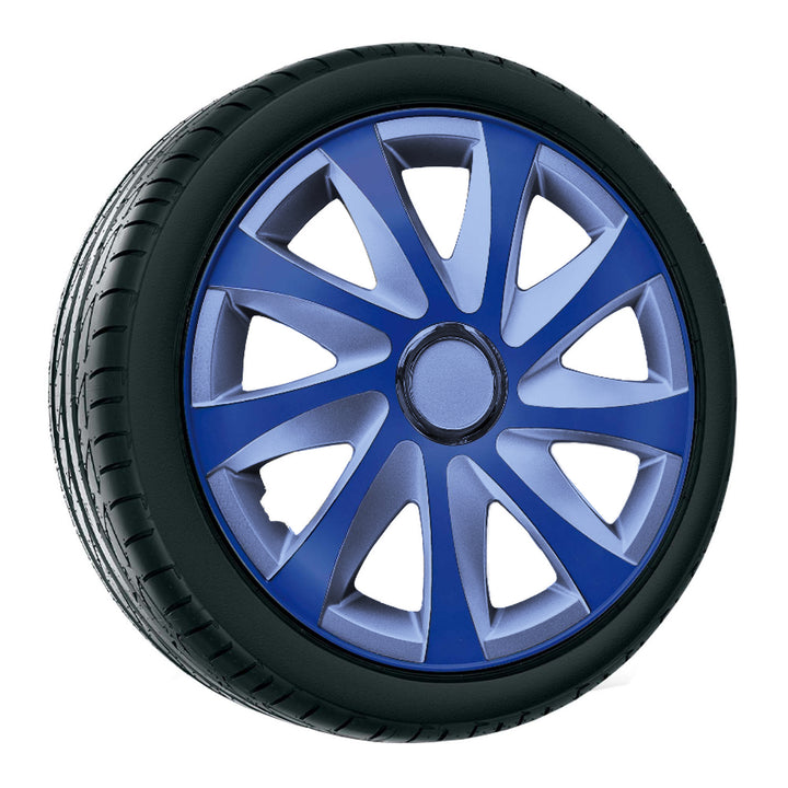 Set 4 capace jante NRM, Drift Extra potrivite jantelor de 15 inci, Albastru-Argintiu