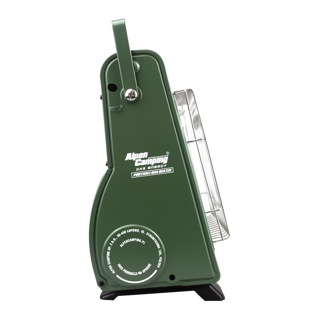 Aragaz portabil 2 în 1, pe cartuse de gaz cu funcție de încălzitor portabil, aragaz de camping, consum de gaz 108g/h, aprindere piezoelectrică
