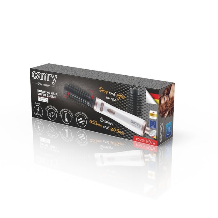 Camry CR 2021 ondulator rotativ și uscător de păr cu perii interschimbabile din nylon