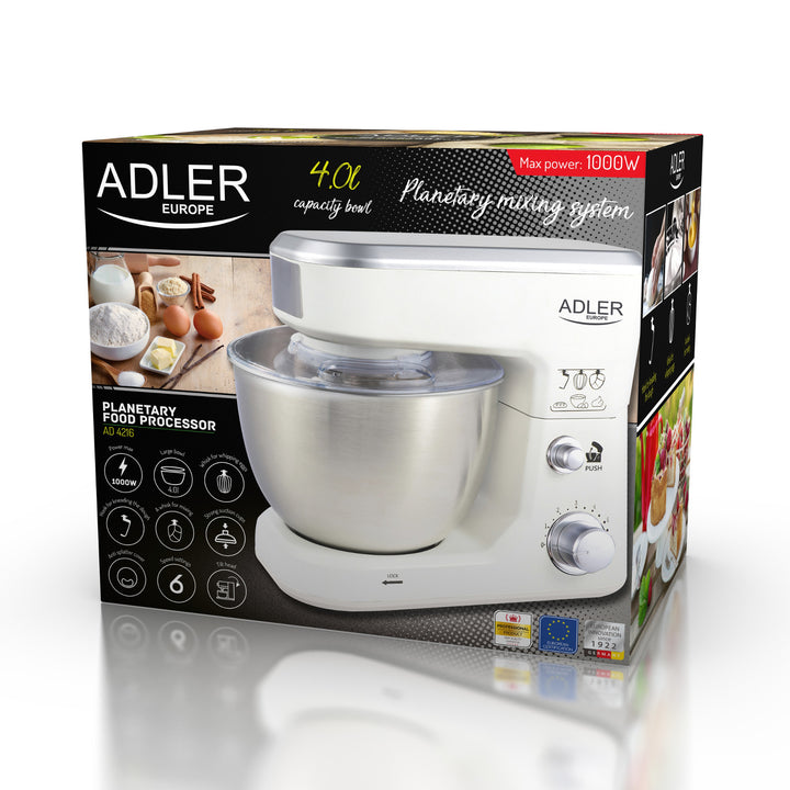 Procesor planetar de alimente 1000W Adler AD 4216 - 6 viteze