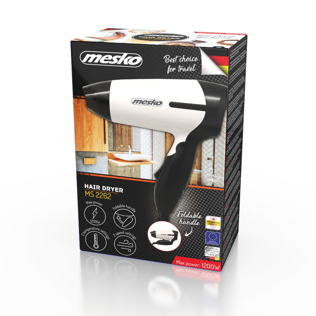 Mesko MS 2262 Uscător de călătorie cu mâner pliabil 1000W