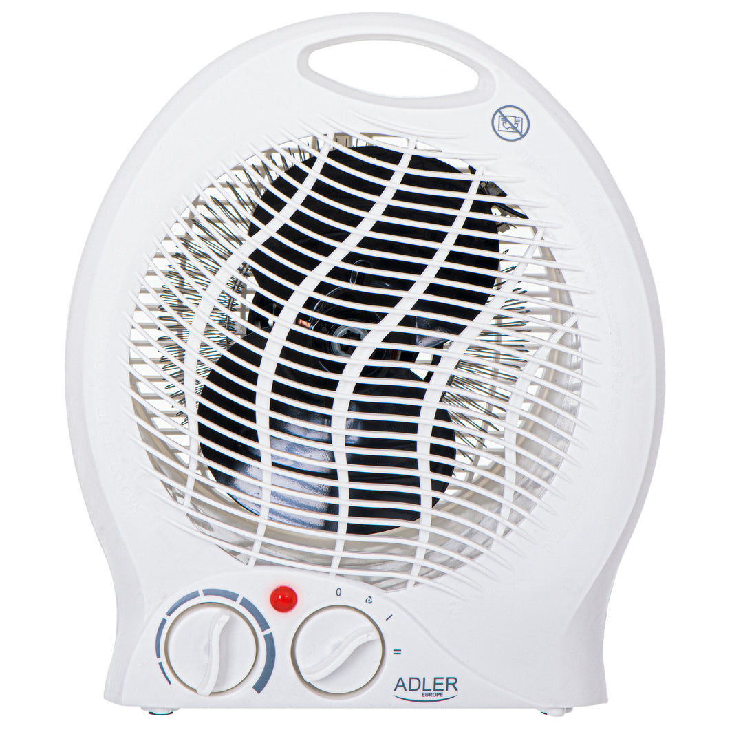 Încălzitor cu ventilator Adler, termostat, funcție ventilator, 2000W, alb, AD 7728