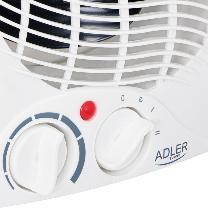 Încălzitor cu ventilator Adler, termostat, funcție ventilator, 2000W, alb, AD 7728