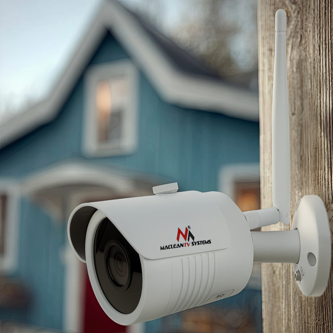 Cameră de supraveghere pentru interior si exterior Maclean, WiFi IP IPC, MCTV-516, infrarosu, alba