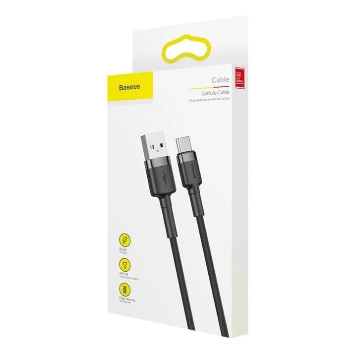 USB - Cablu USB-C 3m Baseus Cafule CATKLF-UG1 Cablu Quick Charge 2A pentru încărcare rapidă