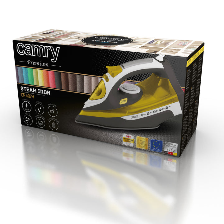 Fier de călcat Camry CR 5029 3000W - talpă ceramică, funcție de curățare automată